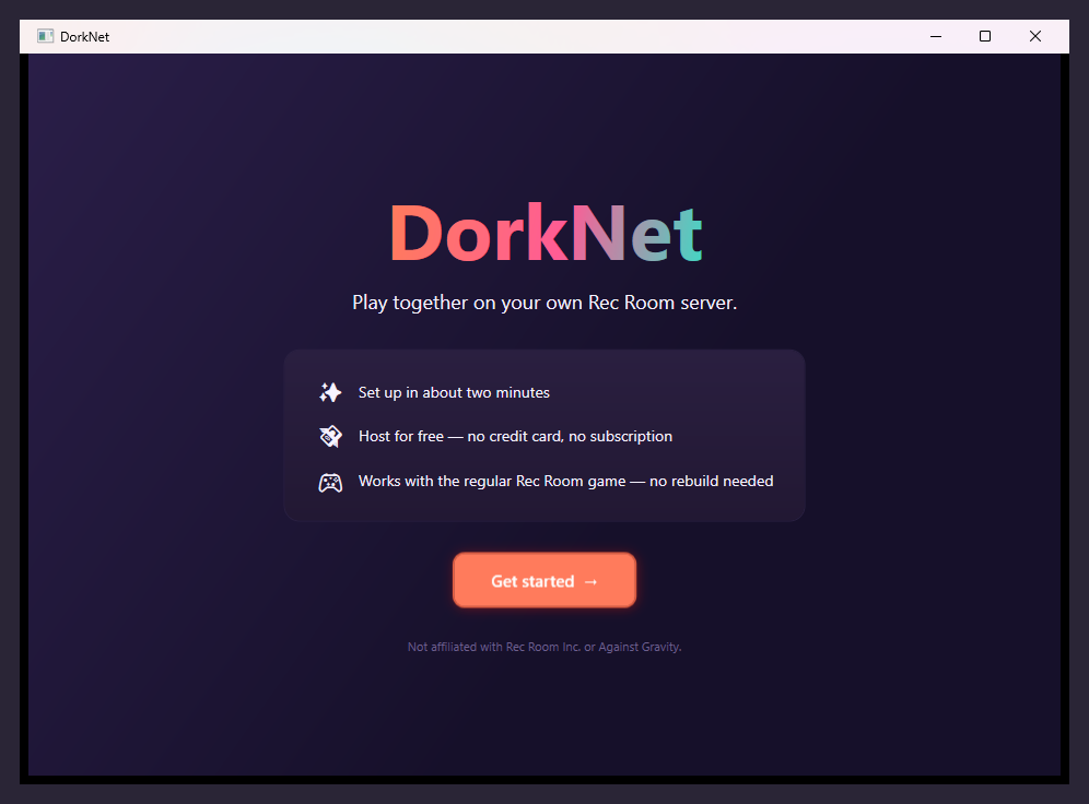 first-run welcome screen